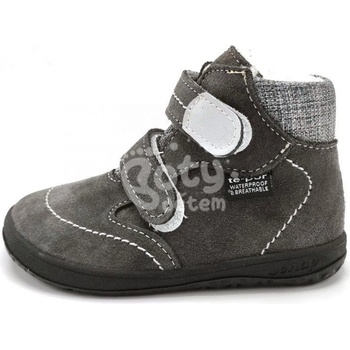 Jonap zimní kožené barefoot boty s membránou B5 SV šedá