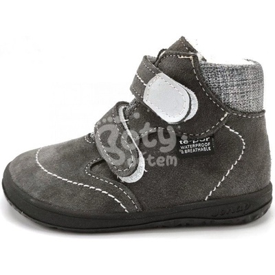 Jonap zimní kožené barefoot boty s membránou B5 SV šedá