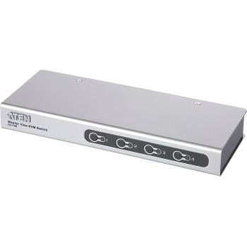 ATEN KVM превключвател ATEN CS74E Slim, 5 порта, VGA, Сребрист (ATEN-CS74ECZ-AT)