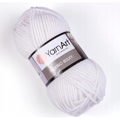 Priadza YarnArt Merino Bulky 100m 100g farba 501 biela
