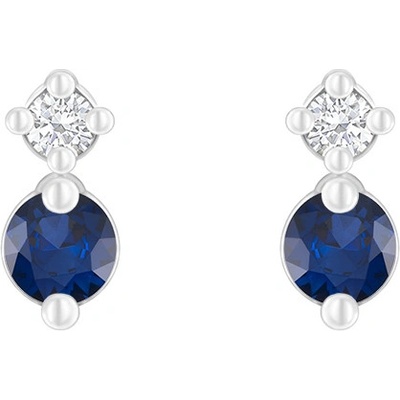 Eppi minimalistické náušnice so zafírmi a diamantmi Coroba E42885