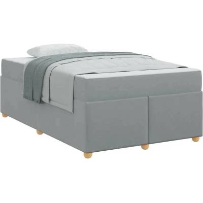 zahrada-XL 3399349 Rám postele s matrací Světle šedá textil