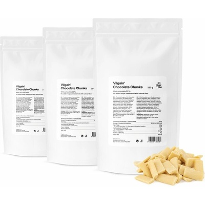 Vilgain Chocolate chunks bílá multipack 3 x 250 g