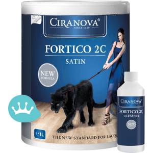 Ciranova Fortico 2C Сатен - Двукомпонентен лак на водна основа 5.5л (7190)
