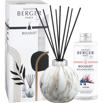 Maison Berger Paris Boule Ароматен дифузер, бял мрамор, аромат Liliflora (7771)