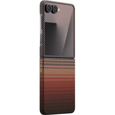 PITAKA Magsafe Калъф за Samsung Z Flip 7, Pitaka Edge Sunset Case, Кафяв (FSFLIP7)