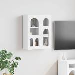 vidaXL Висящ шкаф ELST Бяло 59 x 20 x 71, 5 см Инженерна дървесина (891354)