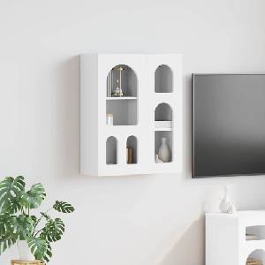 vidaXL Висящ шкаф ELST Бяло 59 x 20 x 71, 5 см Инженерна дървесина (891354)