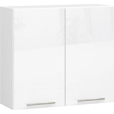 DobreSny Závěsná skříňka Olivia 80 x 72 cm bílá lesk – Zboží Dáma