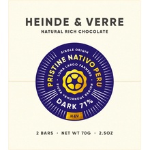 Heinde & Verre 71% hořká čokoláda PRISTINE NATIVO PERU 70 g