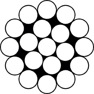 Jednopramenné nerezové lano - 1x19 Lano - průměr: 2 mm