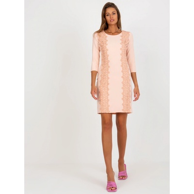Šaty s čipkou LK-SK-506583.21P peach