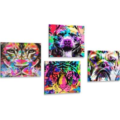 Set obrazů v zajímavém pop art stylu - 4x 60x60