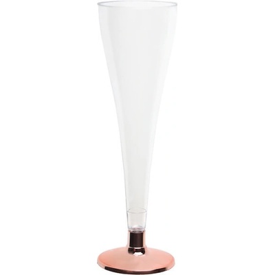 Santex Plastové poháre na šampanské ružovo-zlaté 120ml