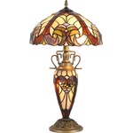 PREZENT 1702 - Настолна лампа TIFFANY 2xE27/60W + 1xE14/7W/230V (1702)