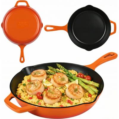 Atusa Smaltovaná litinová pánev 26 cm HAGE Orange