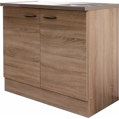 Flex-Well Kuchyňská skříňka Oslo 50 pod dřez, vč. dřezu, 100 x 85 x 47 cm – Zboží Mobilmania
