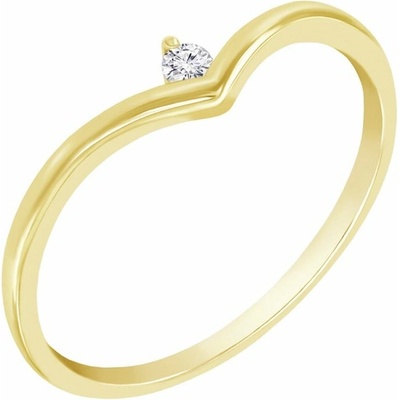 Eppi Stříbrný vykrojený prsten s lab grown diamantem Doreen R44329