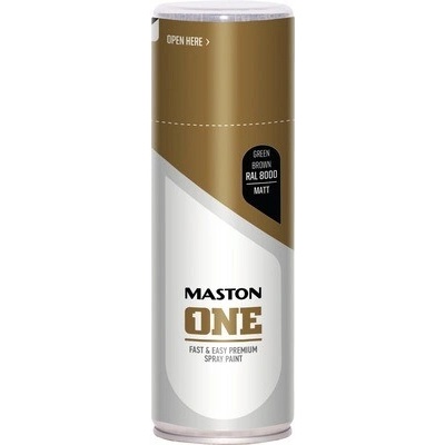 Maston one lak v spreji Matt RAL8000400 ml zelený hnedý