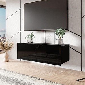 Mirjan24 Стенен шкаф CALABRINI 34x105 см черен (MJ0103)