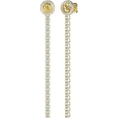 Guess Výrazné pozlacené náušnice s čirými krystaly Paradise JUBE05144JWYGT/U