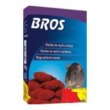 Rodenticid BROS parafínové bloky na myši a potkany 100g
