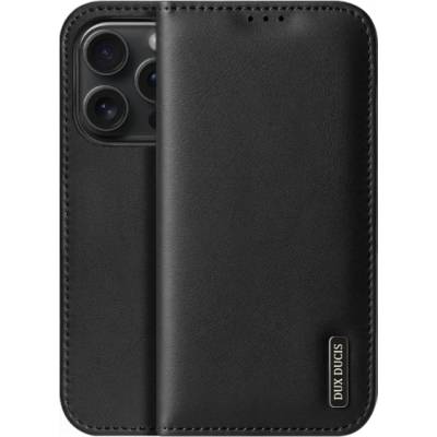 Кожен сгъваем калъф DUX DUCIS Hivo за iPhone 16 Pro Max - черно (79604)