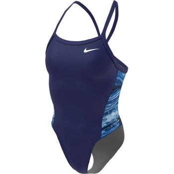 Nike Дамски бански костюм Nike Racerback Splice Swimsuit Womens - Midnight Navy