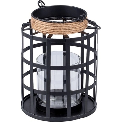 Emocio Lampa kov drátěná 125x165mm na svíčku, černá