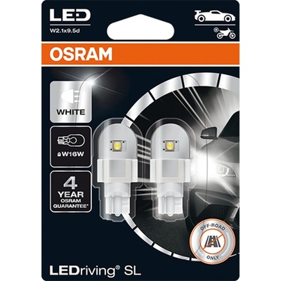 OSRAM W16W LEDriving PREMIUM SL W2.1x9.5d 12V 2.1W COOL WHITE 921DWP-02B