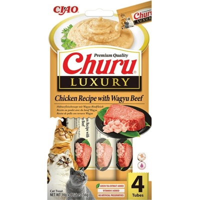Churu Cat Luxury Chicken Recipe with Wagyu Beef 4 x 14 g
