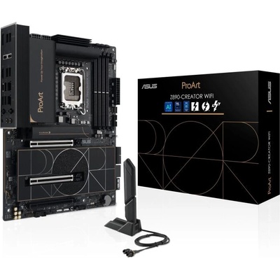 PROART Z890-CREATOR WIFI LGA1851 ATX професионален MB - Intel Z890 4xDIMM DDR5 5xM. 2 4xSATA PCIe 5.0 10Gb + 2.5Gb Ethernet WiFi 7 + Bluetooth 1xHDMI 2xIntel TB 5 порта (USB Type-C) 1xIntel TB 4 порта (USB Type-C) 90MB1JD0-M0EAY0 (90MB1JD0-M0EAY0)