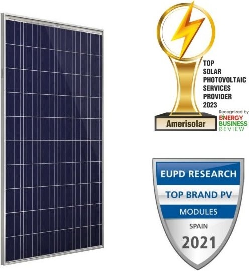 Solarmi Solární Panel Amerisolar Poly 290Wp 60 článků MPPT 32V AS-6P30 ...