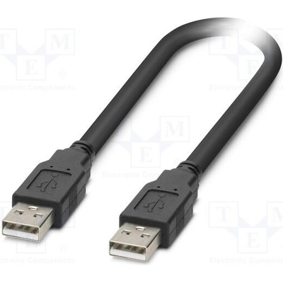 Phoenix Contact 1333131 USB 2.0, USB A vidlice,z obou stran, 0,5m, černý