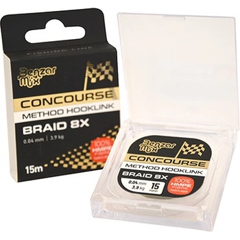 Benzar concourse braided hooklink pletená nadvazcová šnúra 15 m 0,08 mm 7,4 kg