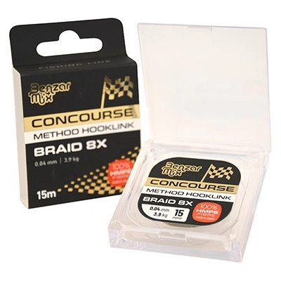 Benzar concourse braided hooklink pletená nadvazcová šnúra 15 m 0,08 mm 7,4 kg