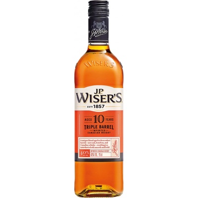J.P. Wiser's Triple Barrel 10y 40% 0,7 l (čistá fľaša)