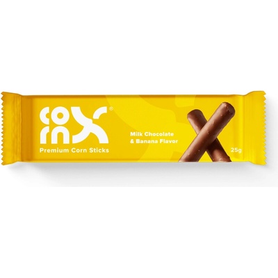 Cornix kukuričné trubičky v mliečnej cukrárskej poleve s príchuťou banánu a mliečnej čokolády 25 g