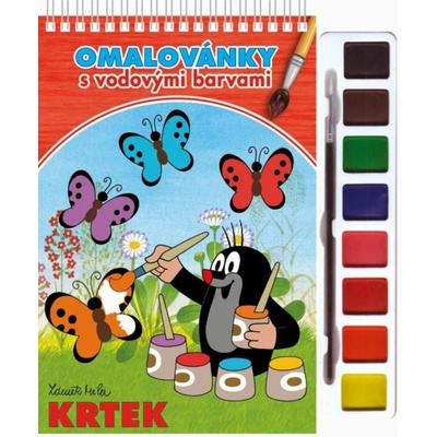 Omalovánky s vodovými barvami a štětcem
