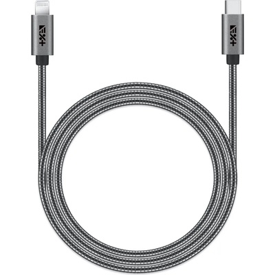 NEXT ONE Метален кабел usb-c към lightning 1.2 m от next one - space gray (k-lght-usbc-met-sg)