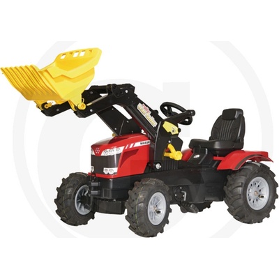 Rolly Toys Šľapací traktor Massey Ferguson 8650 + predný nakladač + naf. kolesá