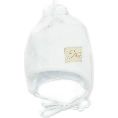 ESITO Detská zimná čiapka Mikroplyš White star biela