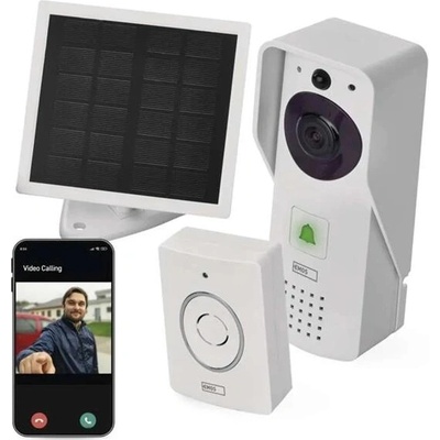 Emos GoSmart Domový bezdrôtový batériový videozvonček IP-09D s WiFi a solárnym panelom