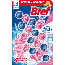 Bref Power Aktiv Giga Pack tuhý WC blok Flower Blossom 4 x 50 g