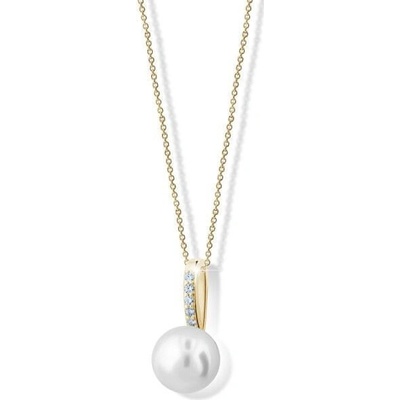 Cutie Jewellery Exkluzívne prívesok zo žltého zlata s pravou perlou a zirkónmi Z6309 3166 40 10 X 1