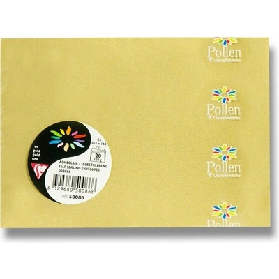 obálka C6 metal zlatá Clairefontaine