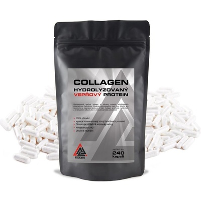 VALKNUT Collagen Vepřový Hydrolyzovaný protein 240 kapslí
