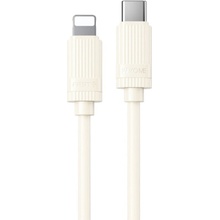 Wekome WDC-55 nabíjací a dátový USB-C na Lightning 1m béžový