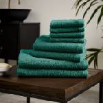 Catherine Lansfield Хавлиена кърпа Catherine Lansfield Quick Dry Cotton 8 Piece Towel Set - Forest Green