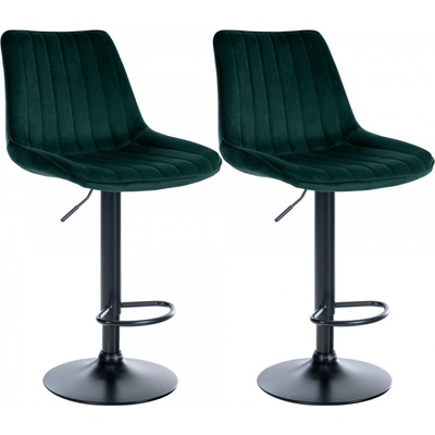 Design-Shop Toni samet Zelená / černá 2 ks